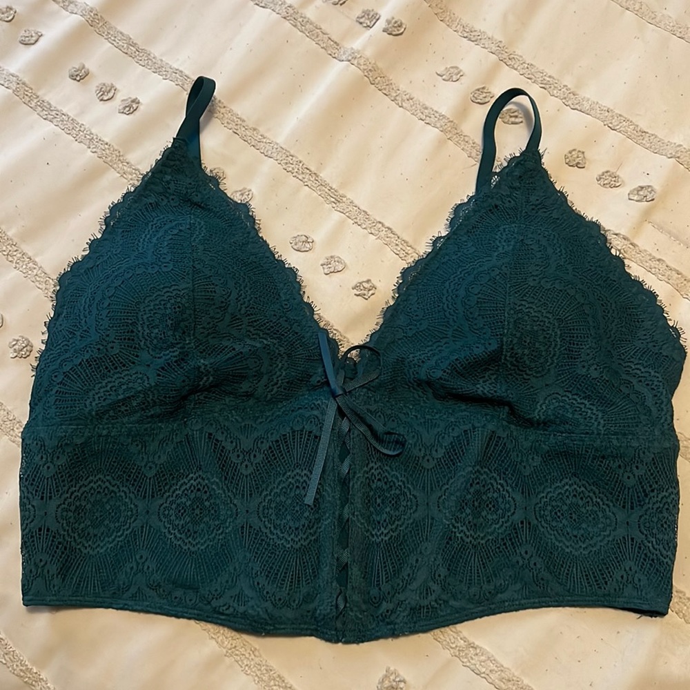 Hollister Green Crop Top